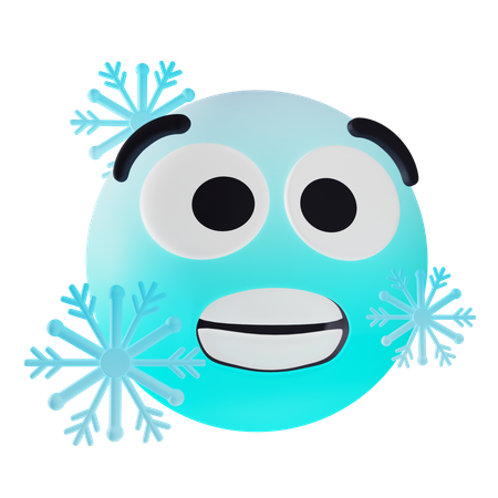 Freezing Emoji 3D Icon