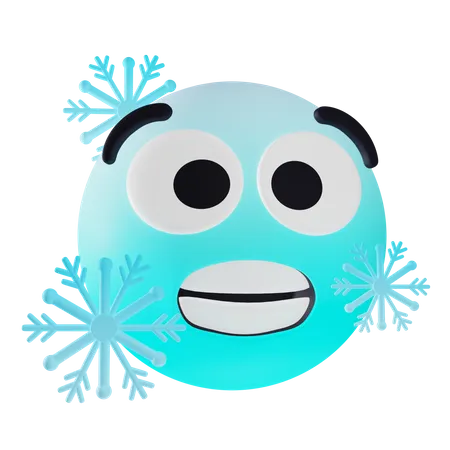 Freezing Emoji  3D Icon