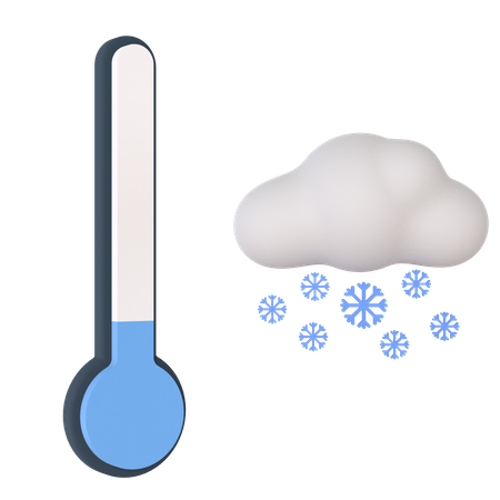 Freezing Temperature Condition  3D Illustration