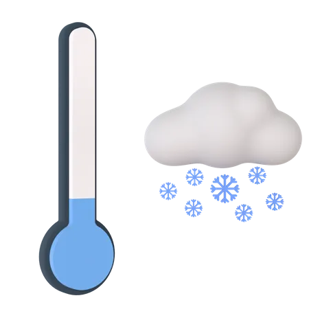 Freezing Temperature Condition  3D Illustration