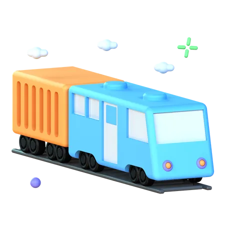 Freight Train  3D Icon