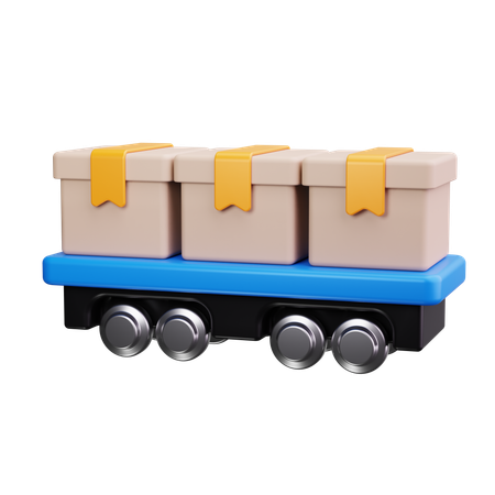 Freight Train  3D Icon