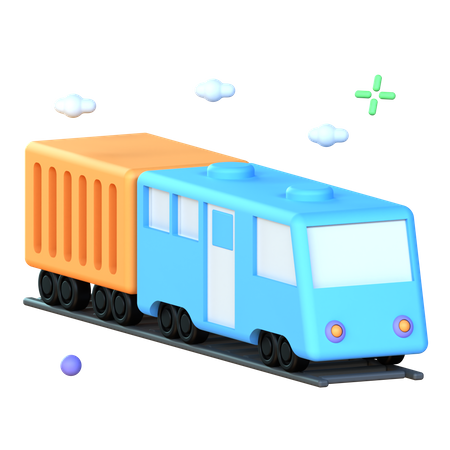 Freight Train 3D Icon