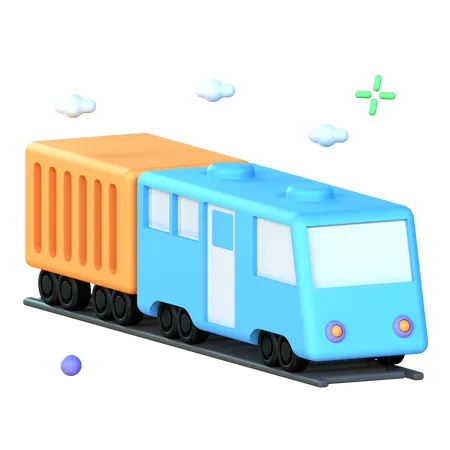 Freight Train 3D Icon