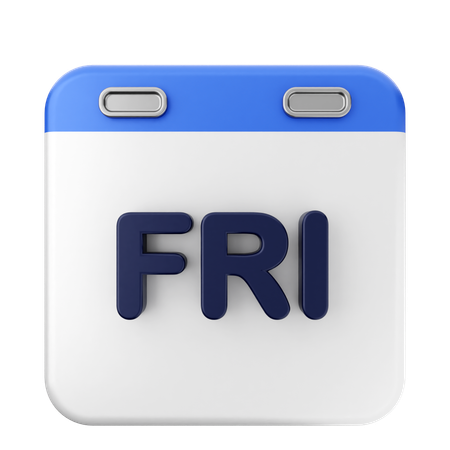 Freitag Kalender  3D Icon