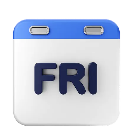 Freitag Kalender  3D Icon