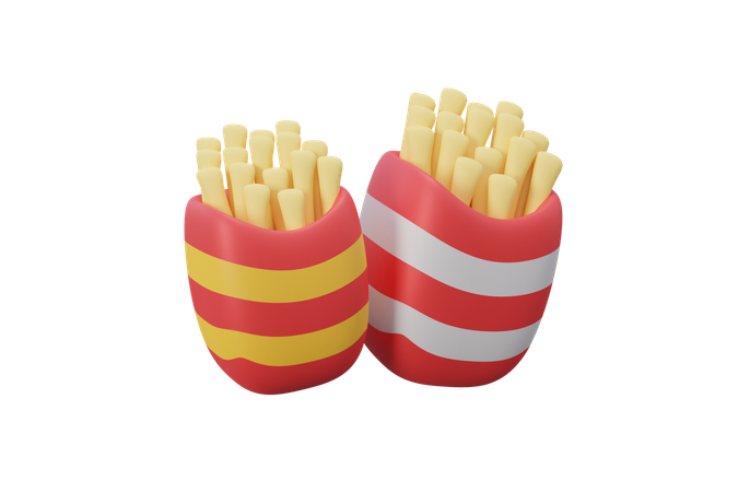 French Fries  3D Icon