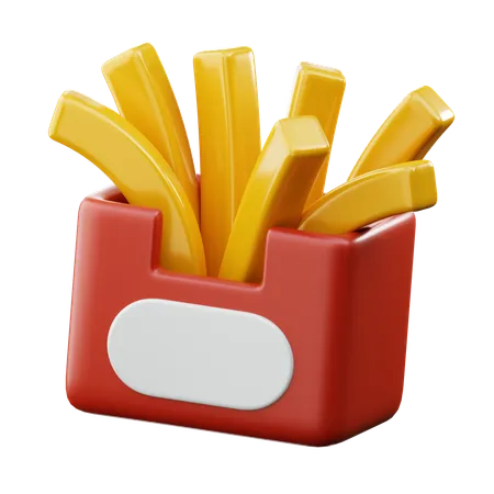 French Fries Food 3 D Icon 3D Icon