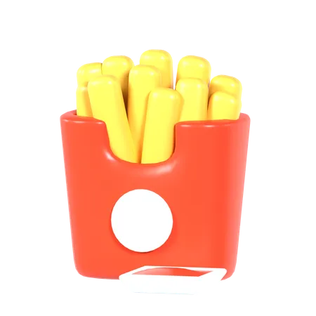 French Fries 3 D Illustration Good For Food Design 3D Icon