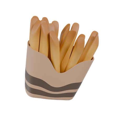 French Fries  3D Icon