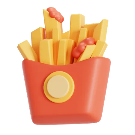 French Fries  3D Icon