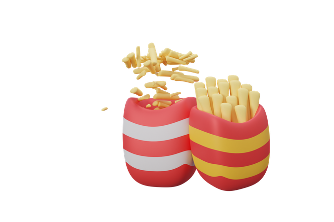 French Fries  3D Icon