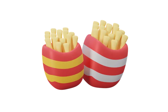 French Fries  3D Icon