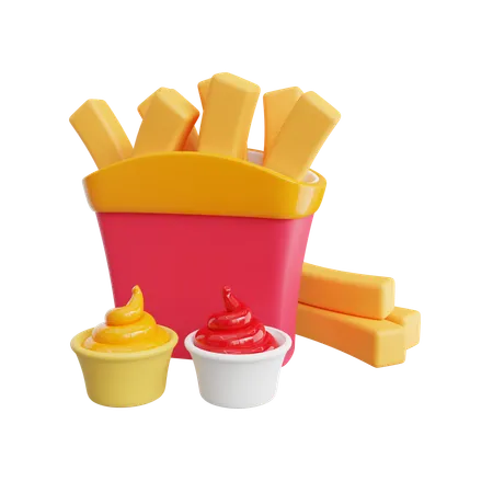 French Fries  3D Icon