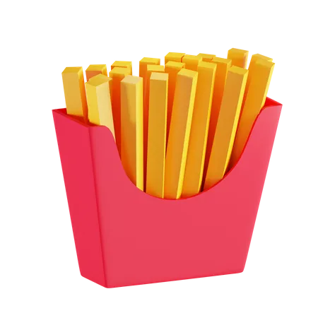 French Fries  3D Illustration