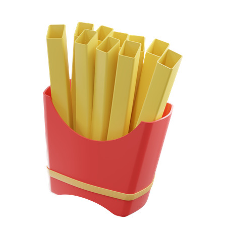 French Fries  3D Illustration