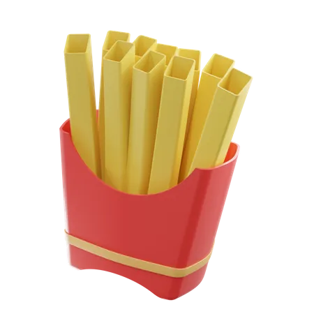 French Fries  3D Illustration