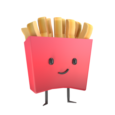 French Fries  3D Illustration