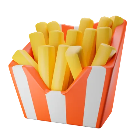 French Fries  3D Illustration