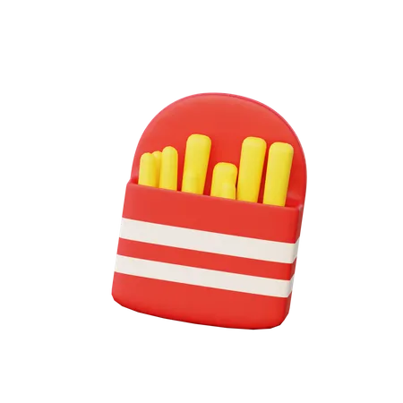 French Fries  3D Illustration