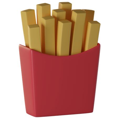 French Fries  3D Illustration