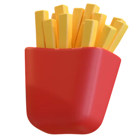 French Fries  3D Illustration