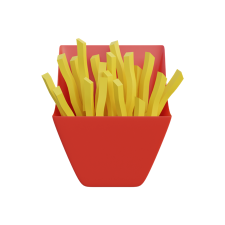 French Fries  3D Illustration