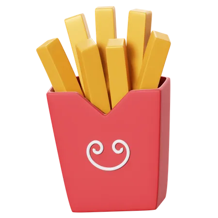 French Fries  3D Illustration