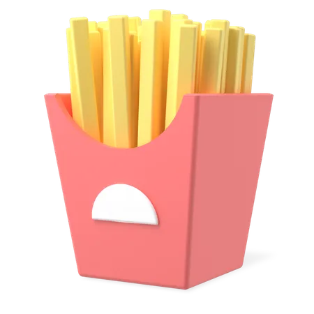 French Fries  3D Illustration