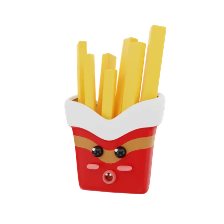 French Fries  3D Illustration