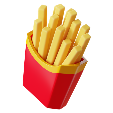 French Fries  3D Illustration