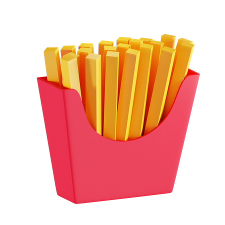 French Fries  3D Illustration