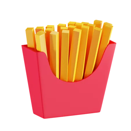 French Fries 3D Illustration