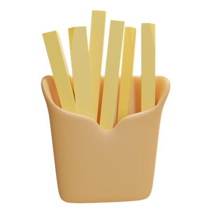 Premium French Fries 3D Illustration download in PNG, OBJ or Blend format