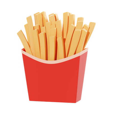 French Fries 3D Illustration