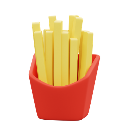 Premium French fries 3D Illustration download in PNG, OBJ or Blend format
