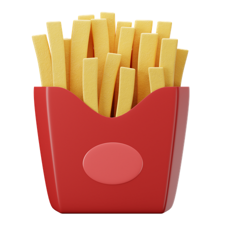 French Fries  3D Illustration