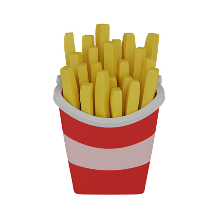 French fries 3D Icon