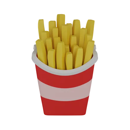 French fries 3D Icon