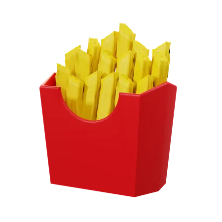 French Fries 3 D Illustration 3D Icon