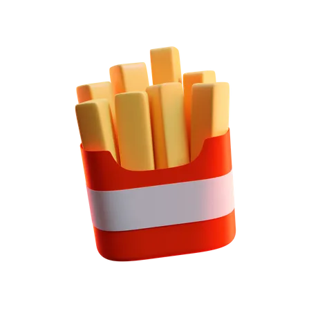French Fries 3 D Icon 3D Icon