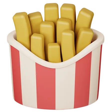 French Fries Box  3D Icon