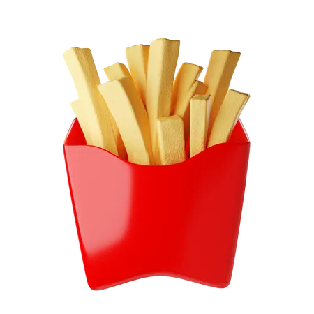 French Fries Box  3D Icon