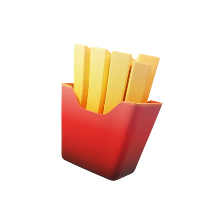 French Fries Box  3D Icon
