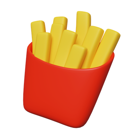 French Fries Box  3D Icon