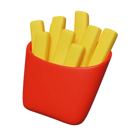 French Fries Box  3D Icon