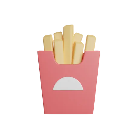 French Fries Box 3D Icon