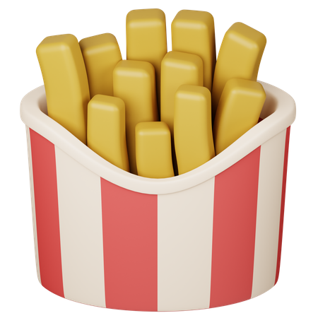 French Fries Box  3D Icon