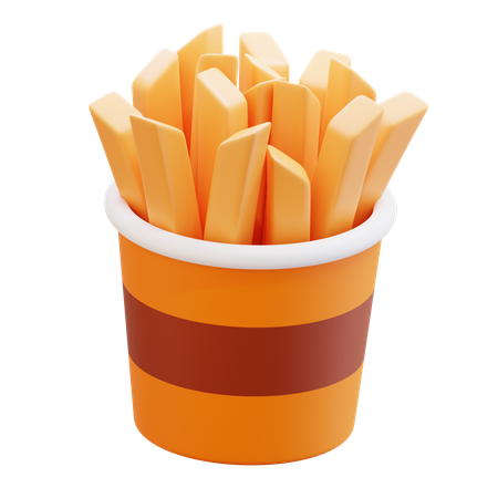 French Fries Cup  3D Icon