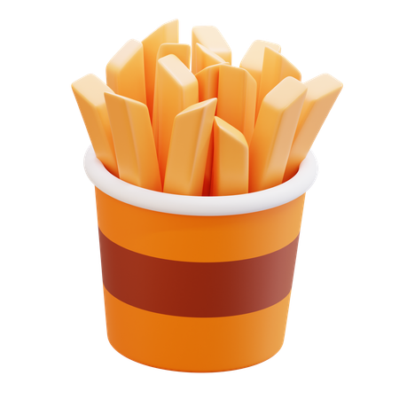 French Fries Cup  3D Icon